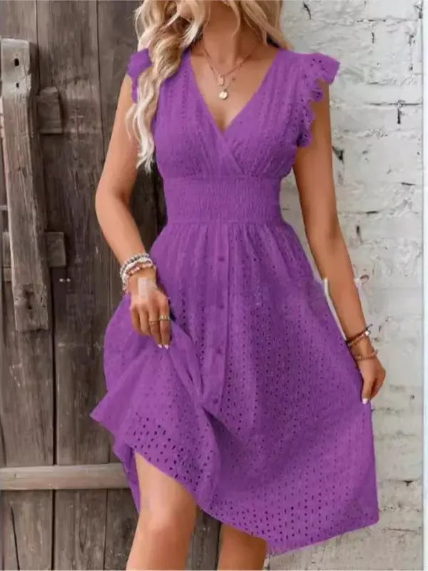 Vestido feminino branco elegante para férias e viagem