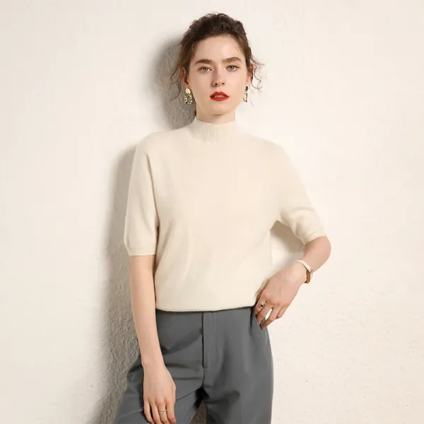 Look casual elegante com suéter de caxemira feminino