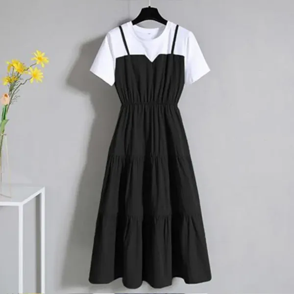 Vestido Feminino Falso Duas Peças - Look Completo