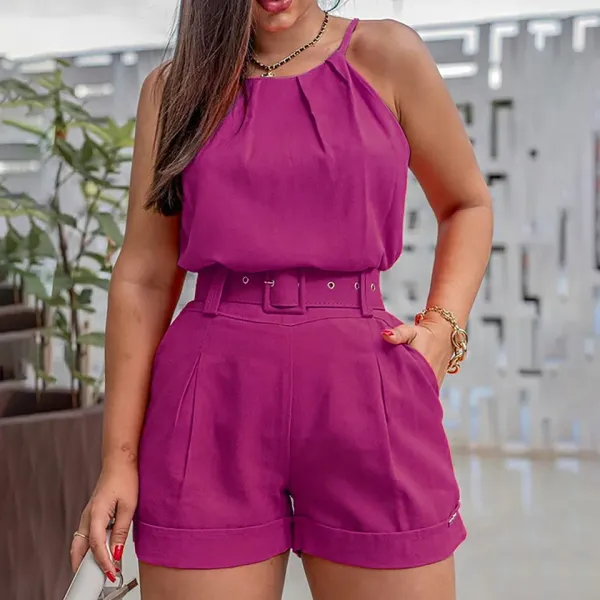 Conjunto feminino colete e calça - detalhe lateral