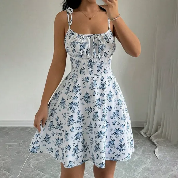 Vestido floral de verão - detalhe da estampa