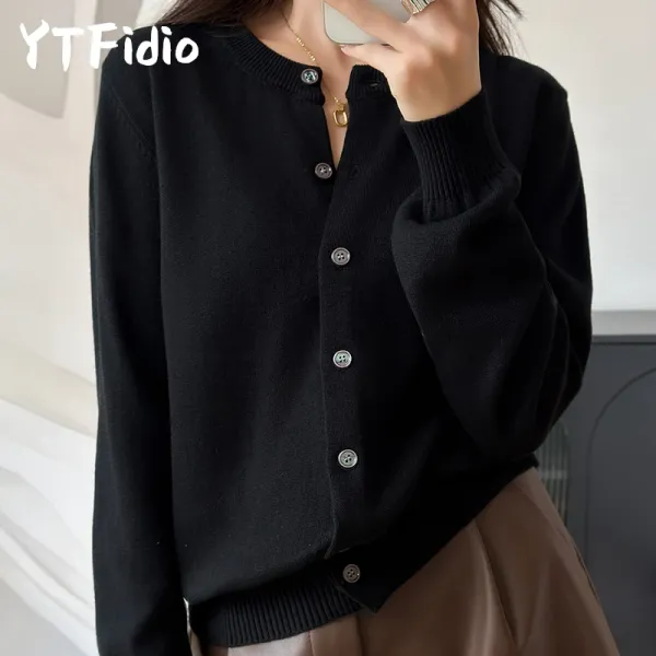 Cardigan feminino estilo sofisticado moda casual