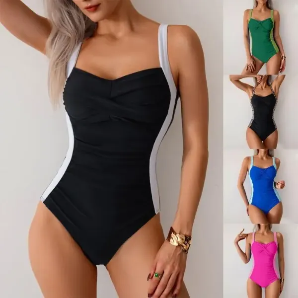 Maiô Feminino Push Up com Franzido — vista frontal