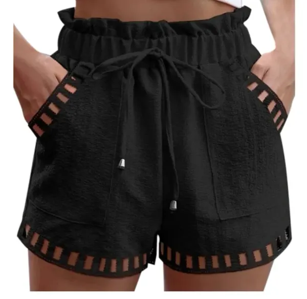 Shorts feminino branco de algodão e linho – look completo