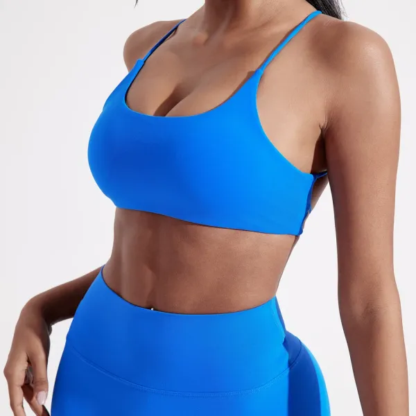 Top de yoga feminino com sustentação e bojo