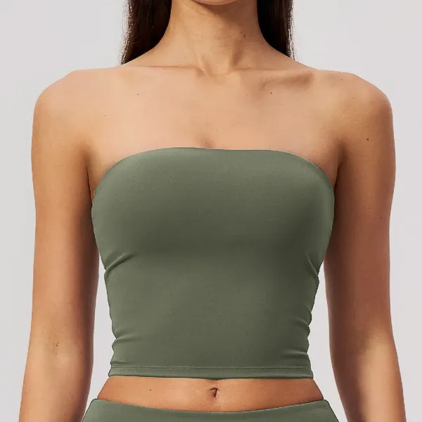 Top Esportivo Sem Alças Casual de Verão Feminino