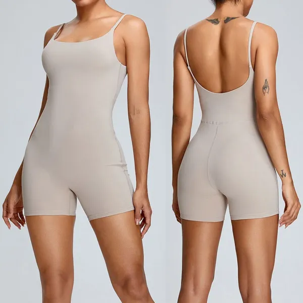 Look fitness feminino macacão de uma peça caimento anatômico