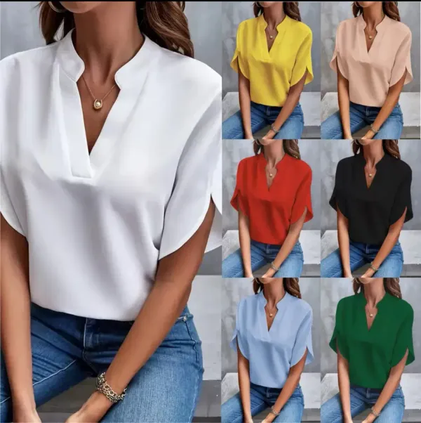Blusa casual elegante feminina look sofisticado