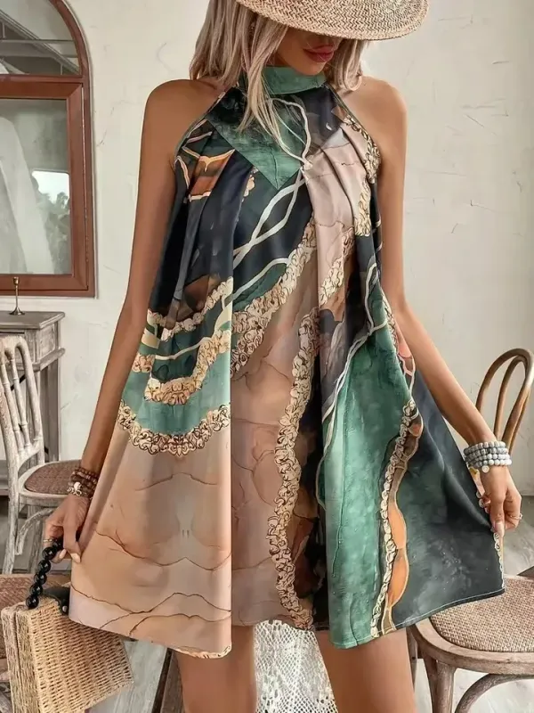 Vestido Mini Listrado - detalhe da silhueta ajustada