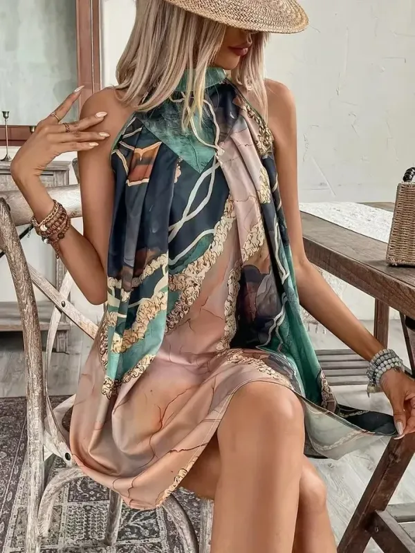 Vestido Mini Listrado - look completo