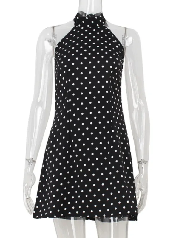 Vestido Branco com Bolinhas — visão lateral e modelagem