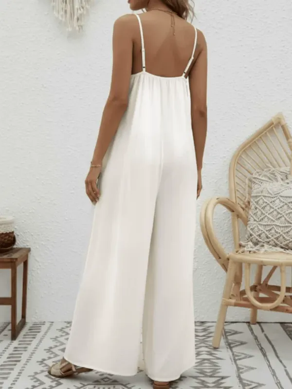 Macacão Boho Perna Larga Casual Elegante