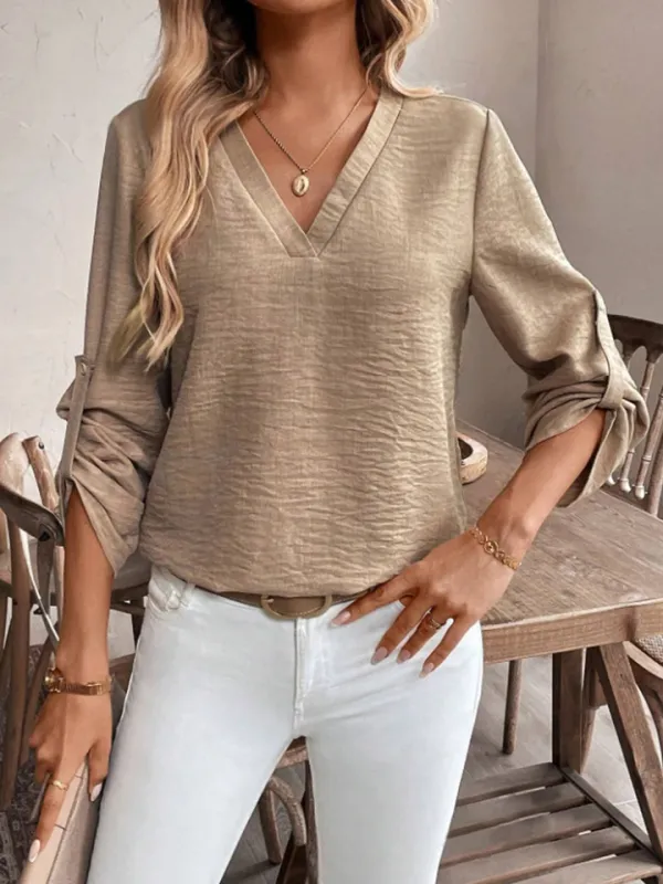 Camisa Feminina Decote V – Look Casual Elegante Musa Brasil