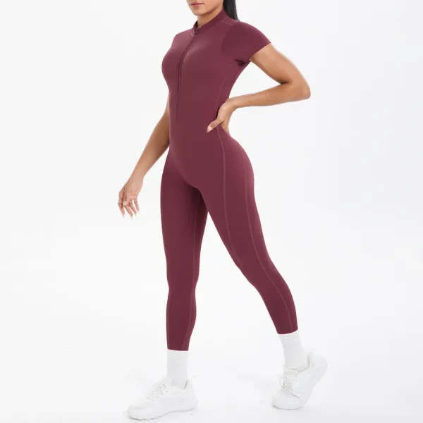 Macacão fitness scrunch vista traseira costas abertas