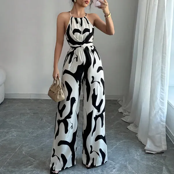 Macacão feminino estampado, look casual elegante para viagem