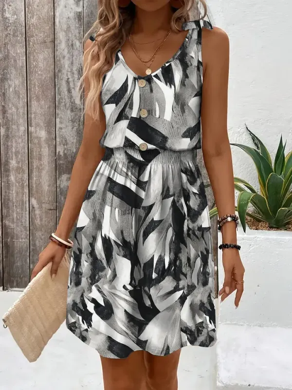 Conjunto feminino saia colete estampado geométrico
