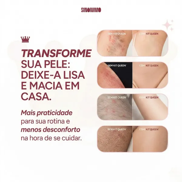 Como usar o Kit Queen depilador e body splash